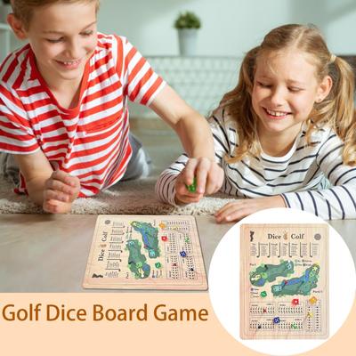 Golf-Themed Dice Board Game Scorecard Set For Family Gatherings And Leisure Activities