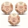 Beech Wood Twelve-Sided Decision Dice for Food, Activity, Movie, and Date Night