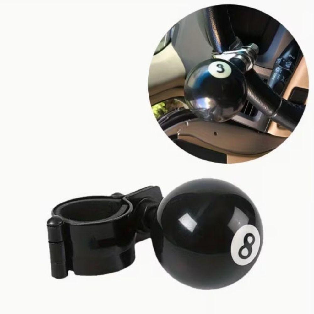 Black Billiard Ball Steering Wheel Knob Heavy Duty Steering Wheel Grip  Auto Use