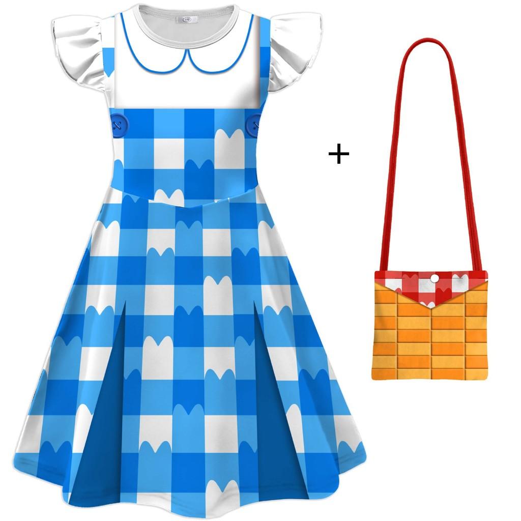 

Детское Платье для Девочек Аниме Мультяшное Гэбби С Принтом, С Рюшами, Без Рукавов, Повседневное, Синее, Костюмы для Хэллоуина для Косплея 150cm синий