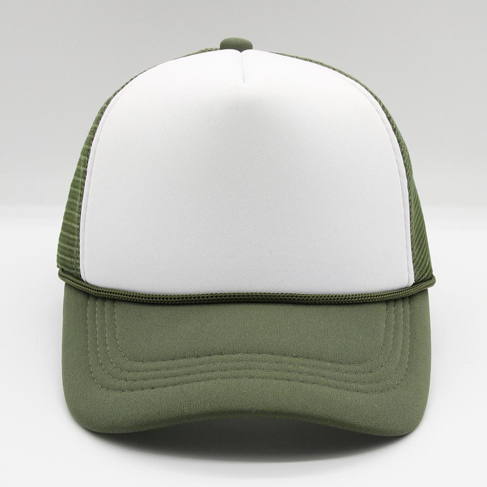 New Trucker Caps Men Women Plain Blank Foam Mesh Baseball Cap With Rope Summer Breathable Outdoor Sport Sun Visor Hats