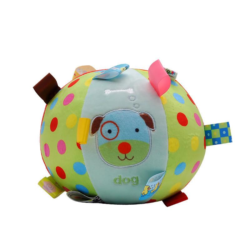 Baby Soft Plush Rattle Ball With Grasping Training For Newborn Sensory Development