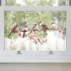 PVC Decorative Flower Birds Sticker Static Window Decor Vinyl Art Spring Flowers Glass Wall Decal for Home Bathroom Decoration