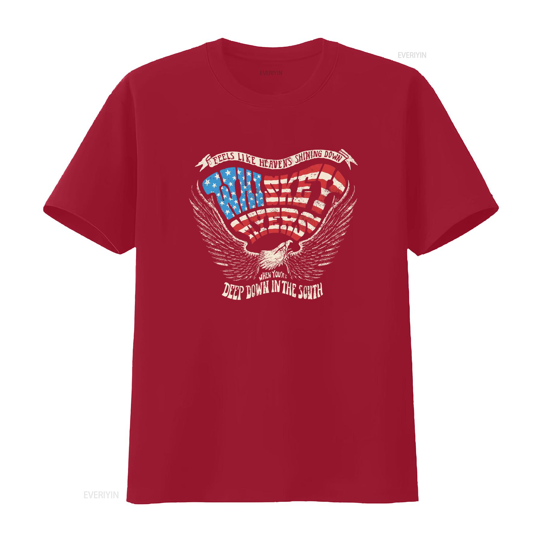 Whiskey Myers American Flag Eagle Wings T Shirt Size L Long or s vintage Washed Stylish Versatile Unisex Soft Slightly S