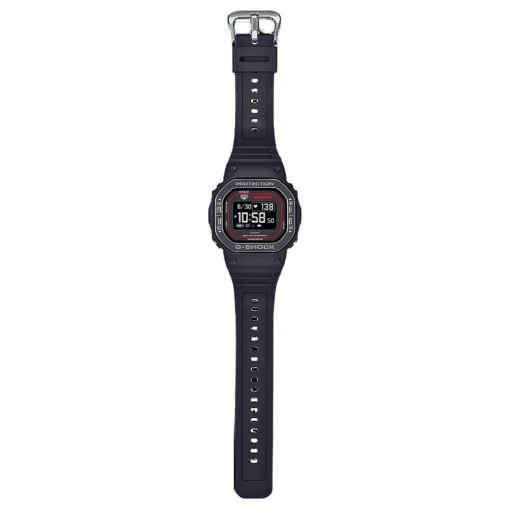 Casio 5600 200M Waterproof Solar Quartz Movement Resin Strap Watch Men's Watches Black Dial DW-H5600MB-1A4JR