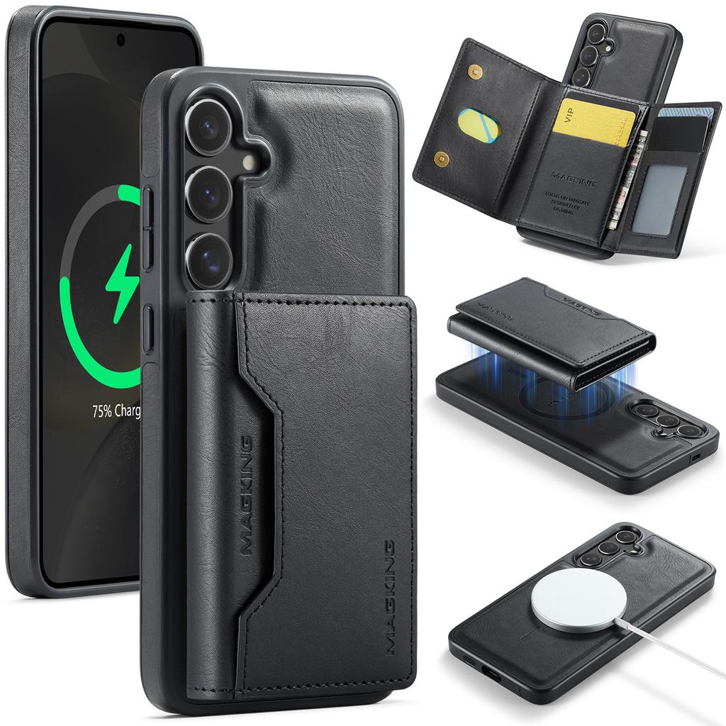 MAGKING K2 Series For Samsung Galaxy S26 / S26 Pro Magnetic Case PC + TPU + PU Phone Cover with RFID Blocking Wallet
