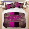 Dynamic Cr Logo Illumination Bedding (1 * duvet cover + 2 * pillowcase, without core) 2D Flat Christmas birthday gift Soft and comfortable Bedding set