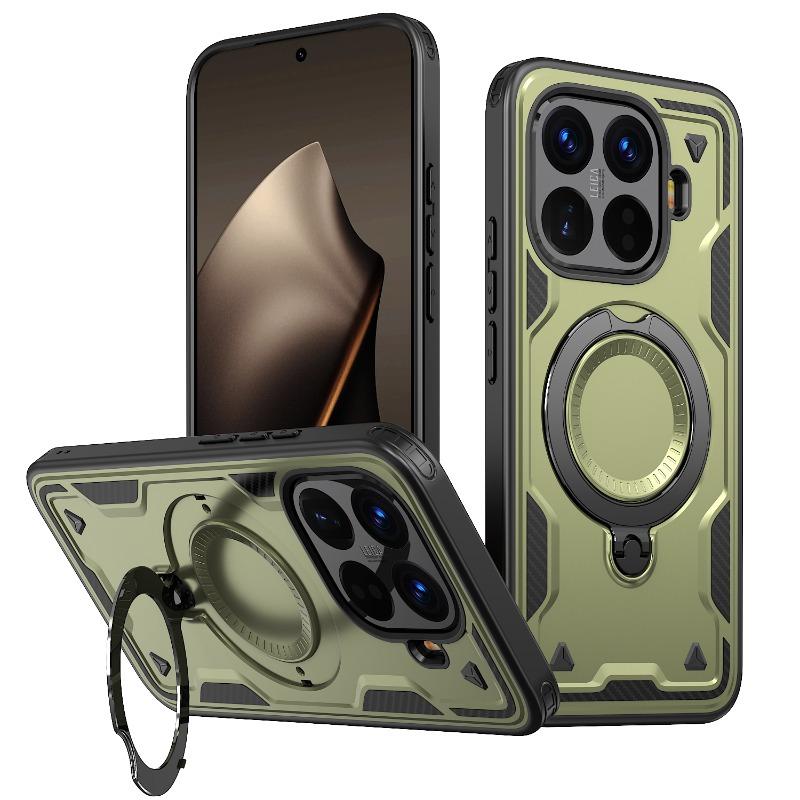For Magsafe Magnetic Ring Holder Case For Xiaomi 17T 17TPro Wireless Charging Armor Shockproof Silicone Hybrid Cover For 17T Pro