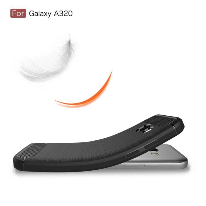 Coque - Samsung - Galaxy A7 2017 - Ultra-Léger - Caoutchouc Souple - Gris