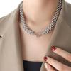 Chic Jewelry Set: Trendy Chain Necklace, Ring Buckle, and Gold-Plated Bracelet for a Cool, Versatile Style