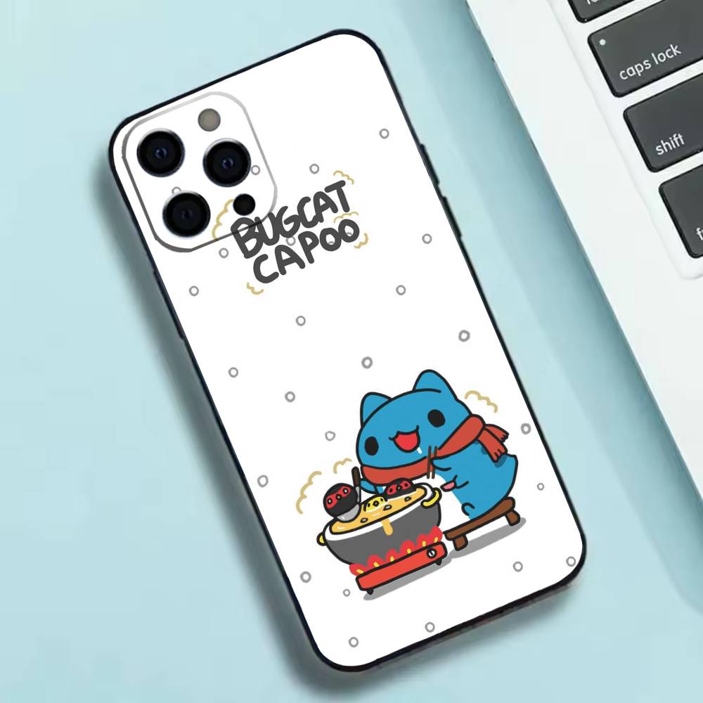 Cute B-Bugcat Capoo Phone Case Silicone Soft For IPhone 17 16 15 14 13 12 11 X XR Plus Pro Max Plus