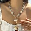 Beads Starfish Pendant Necklace Gold Color Beach Bracelet Vintage Sweater Chain  Gifts
