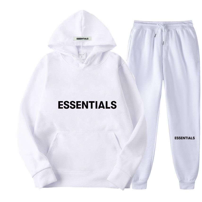 2024 Fear of God Essentials Unisex Hoodie Set - Doppelnähte, High Street Stil für Herbst/Winter