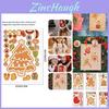 Colorful Cm2408010 Cute Gingerbread Man Stickers Perfect For Kids Birthday Parties