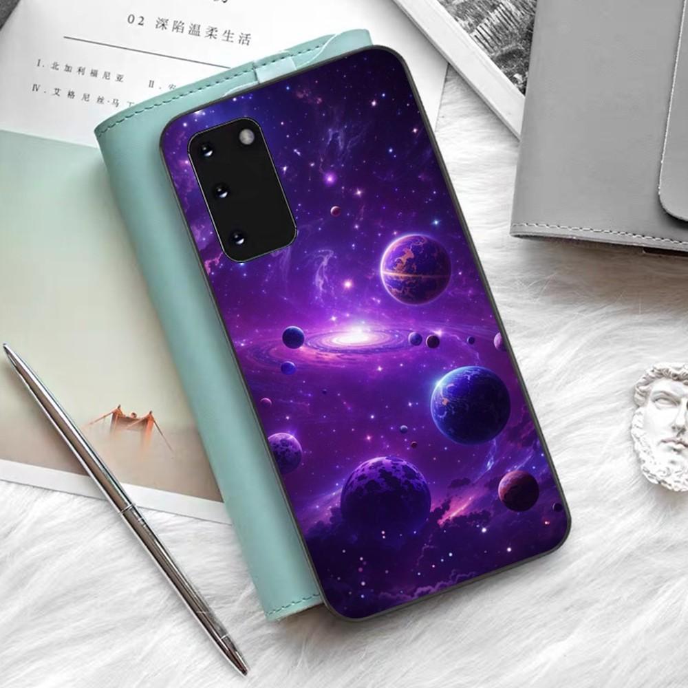 Weltraum Universum Galaxie Handyhülle Silikon PC+TPU Für Samsung S10 20 30 22 23 24 Plus Lite Ultra Hülle