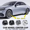 ABS4pcs 60mm Car Wheel Hub Cap Emblem Badge  Mercedes Benz C180 E300 GLC W163 W166 W167 W204 W205 W212 W213 X253 W117 W176 W164