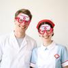 Nurse Costume Accessories Nurse Caps Glasses Nurse Headband Party Eyewear for Nurse Graduation Party Halloween Cosplay