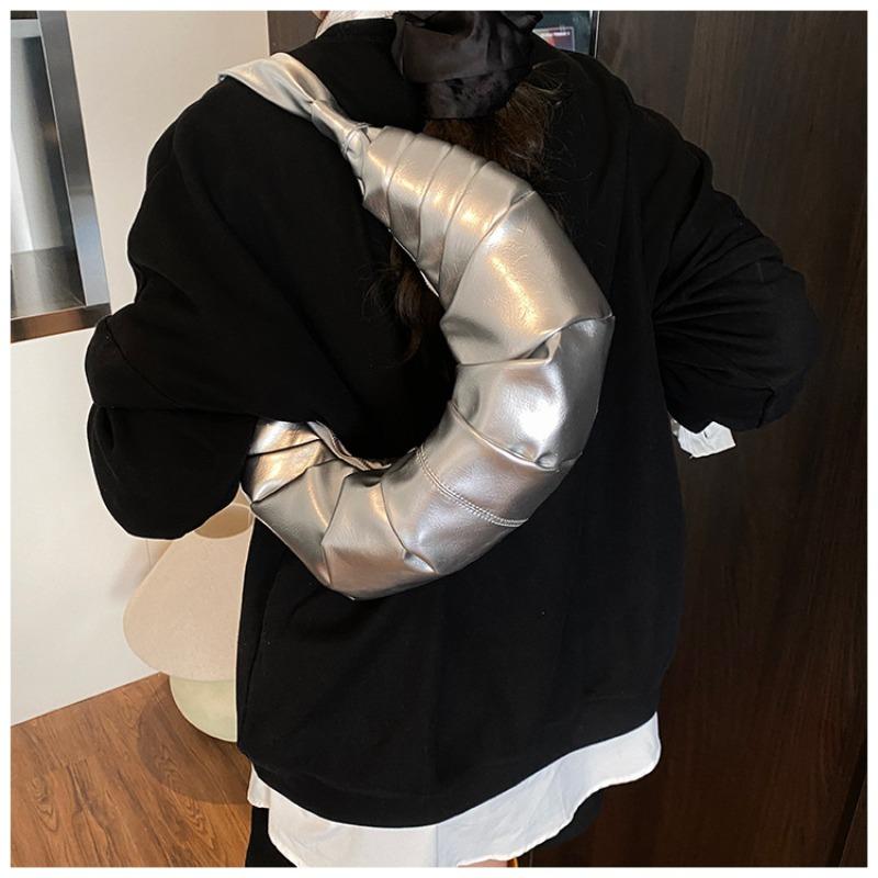 Spring Fashion Casual Premium Texture Design Pleated Dumpling Handbag Temperament Shoulder Armpit Bag