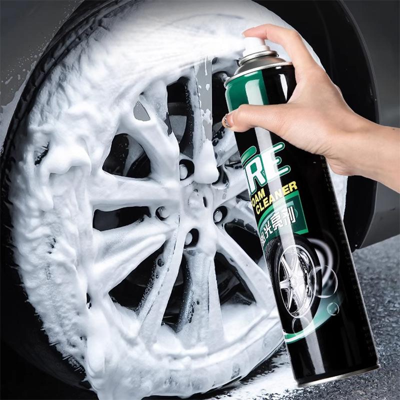 Tire Foam Bright Cleaner Black Tire Wax Lotion High Gloss Spray Cleaner Moisturizing Tire Polish Waterproof