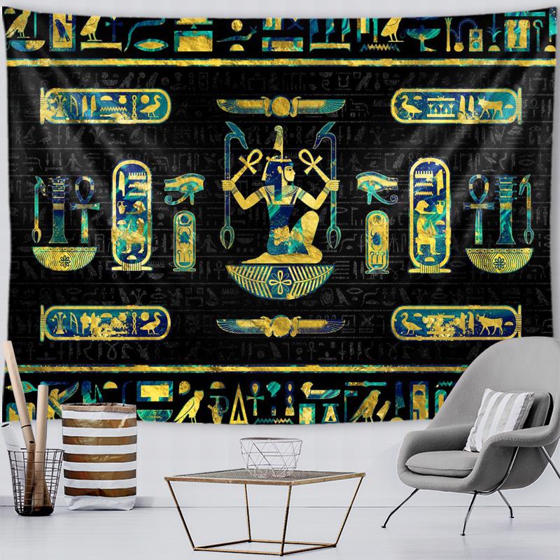 Home Old Culture Retro Wall Decoration Ancient Egypt Tapestry Mystical Symbols Tapestry Wall Hanging Cloth
