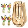 3D Holzpuzzle Blumenvase Blumenvase Bauset Nahtlose Passform DIY Holzbastelarbeiten Hobbyset Für Café Schlafzimmer Dekoration