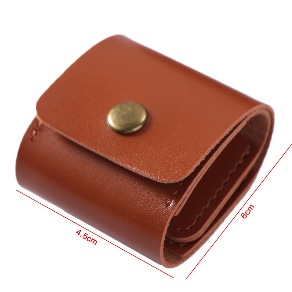 Smooth Guitar Picks Holder Case PU Leather Guitar Picks Holder Bag Musical Instrument Accessories