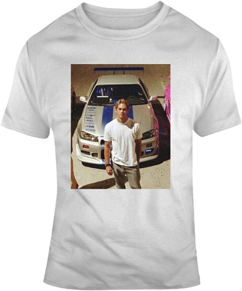 Paul Walker Fast Furious Racing Speed Car Fan Movie T Shirt Black XXL белый