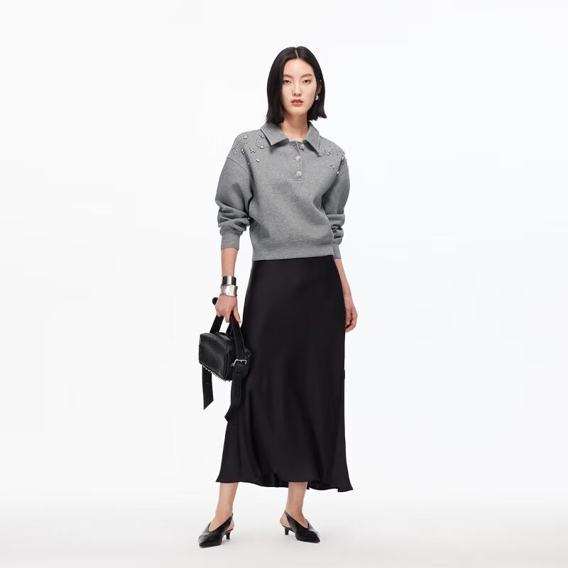 VEROMODA Women's Beaded Collared Sweatshirt