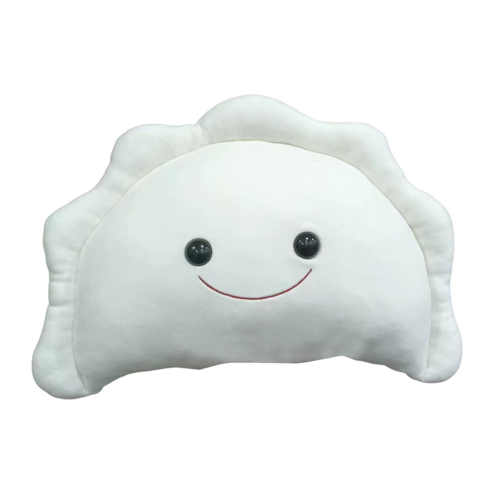 

Soft Plush Dumpling Stuffed Toy Decorative Cushion Pillow with Smiling Face for Home Office Car Use One Size