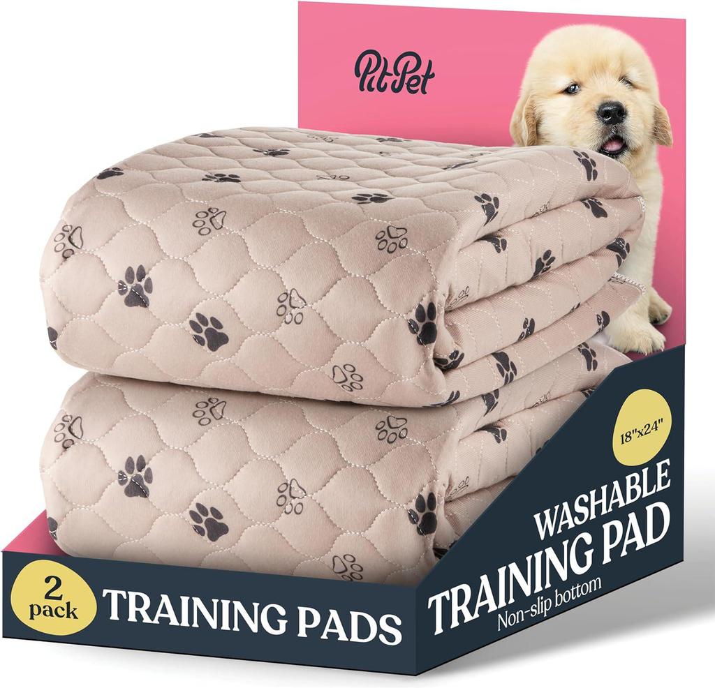 Washable Quilted Pet Pee Pads - Absorbent, Non-slip Sleeping Mats for Dogs & Cats.