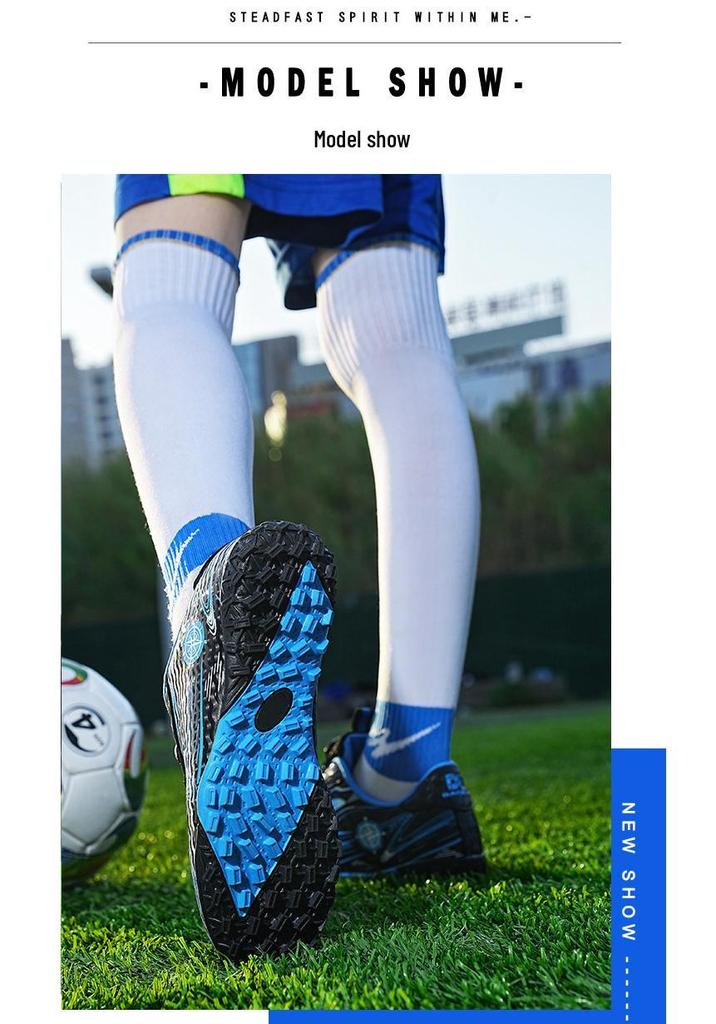 New Arrival Children's Low-Top Football Shoes with Long & Short Spikes for Teen Training & Competition