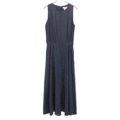 90s Old Dot Pattern No Sleeve One Piece 6 Navy Polka Dot Women Used