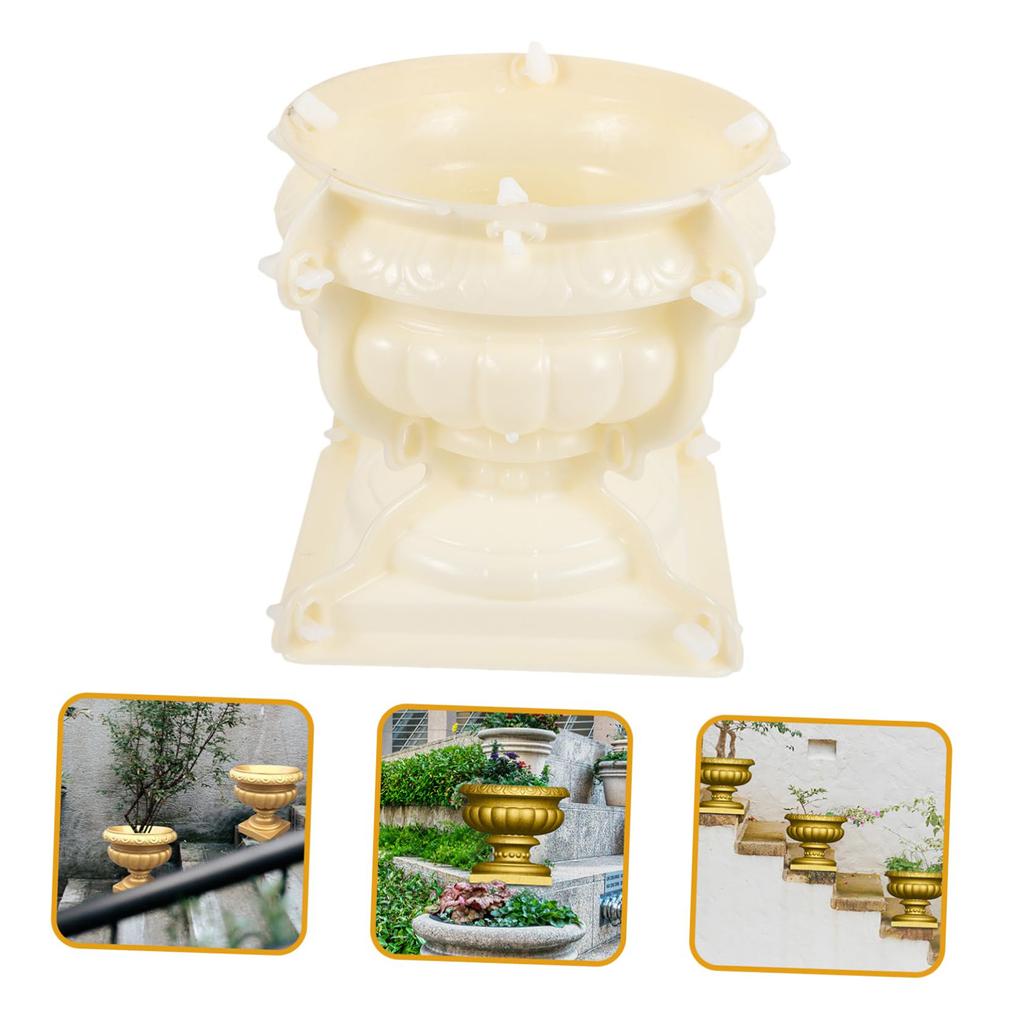 European Flower Pot Crafts Mold Desktop Decor Plastic Concrete Cement Mould Storage Box Epoxy Resin Molds for Garden
