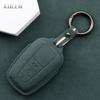 Leather Car Remote Key Case Cover Shell For Toyota Prius Camry Corolla Chr C-Hr Rav4 Land Cruiser Prado Key Protective Keychain