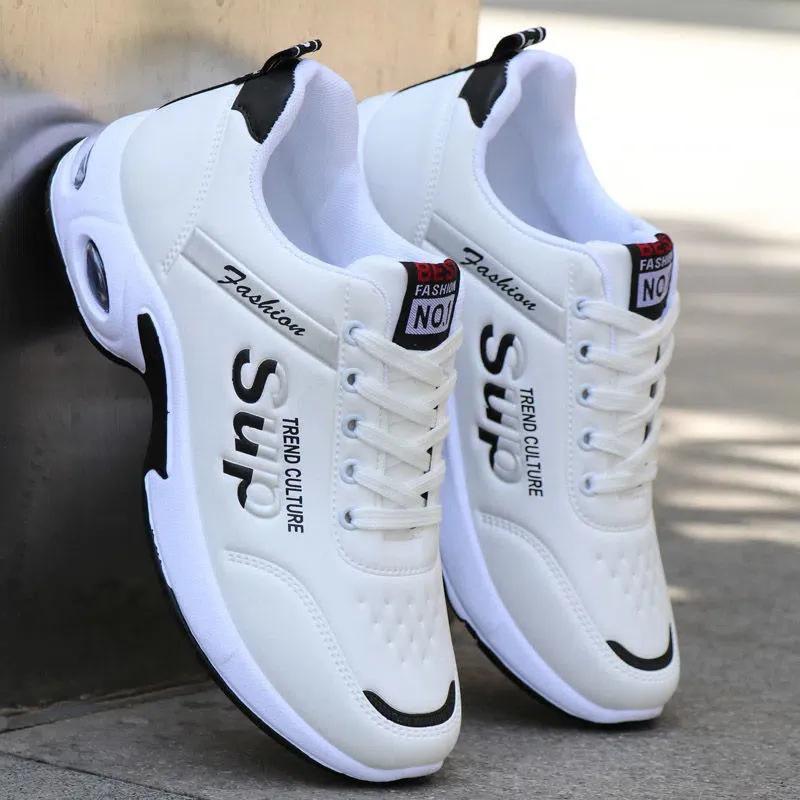 Autumn New Men's Shoes Sports Shoes Men's Shoes Men's Leather Running Shoes Lace-up Casual Men's Shoes