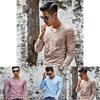 Premium Fashion Men's Muscle Long Sleeve Shirt V-neck Casual Slim Fit Tee For All Occasions