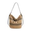 2025 summer new straw bag high-end sense large-capacity casual tote bag vacation style fashion commuter messenger bag