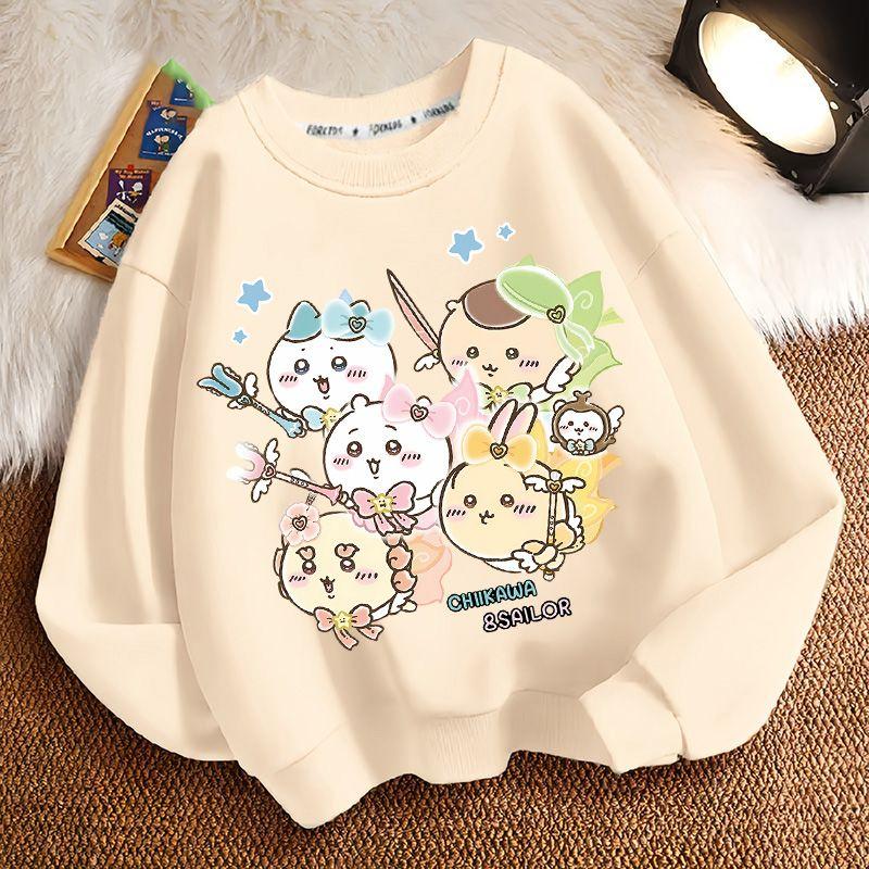 

Children s Fashion Chiikaw Hoodies for Spring and Autumn, Casual Tops for Boys and Girls 160