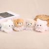Doll Pendant Plush Lace Collar Bear Keychain with Metal Bead Chain Portable Bag Hanging Charm Soft Skin-Friendly Plush Doll Accessory