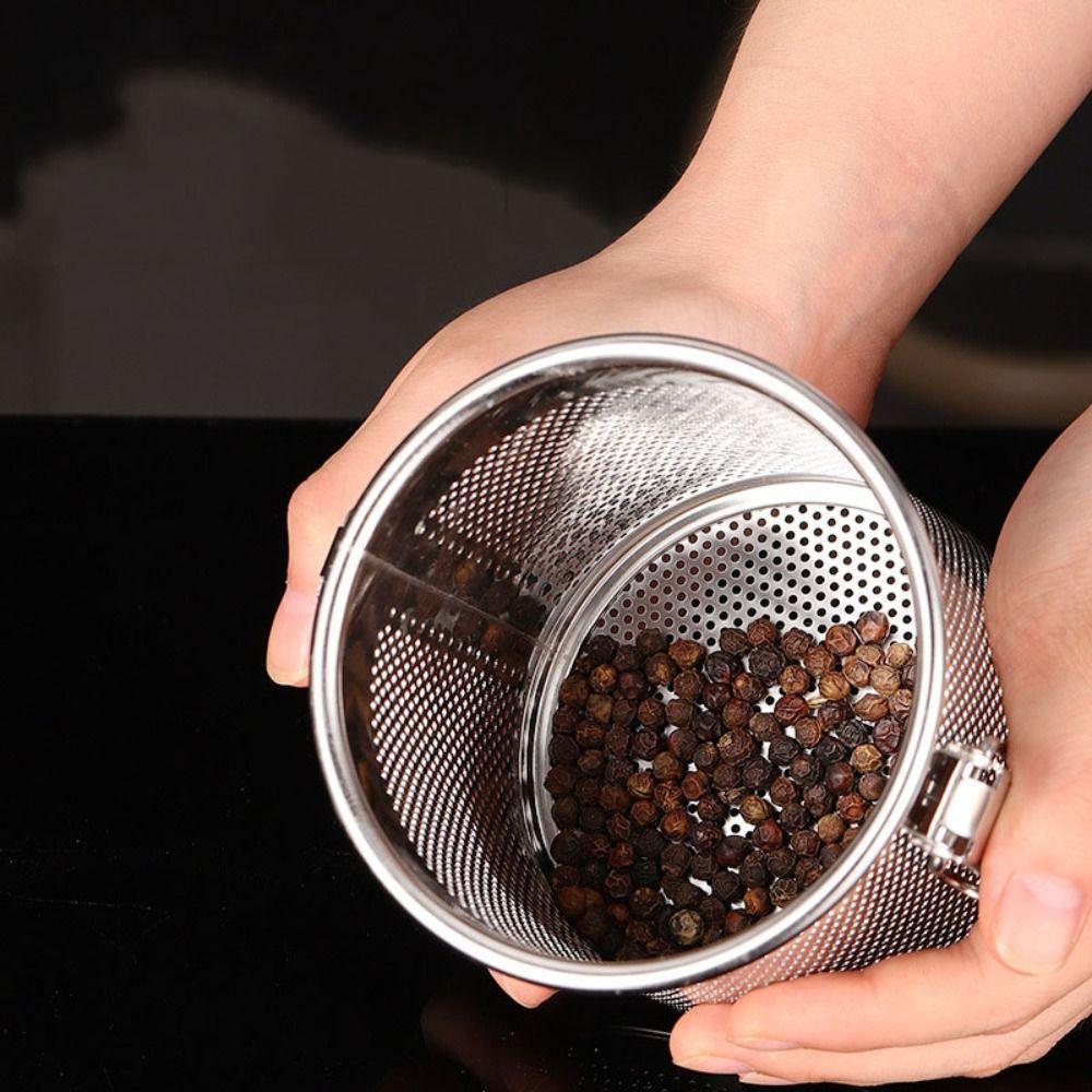 With Chain Hook Tea Ball Infuser 304 Stainless Steel Spices Strainer Brine Basket  Hot Pot