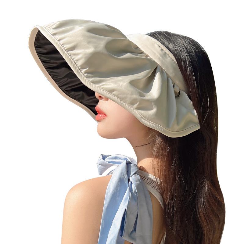 Vinyl UV Protection Shell Hat Outdoor Eaves Sun Protection Hat, Summer Ladies