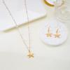 Summer Seashell Necklace And Bracelet Set With Alloy Pendant For Women
