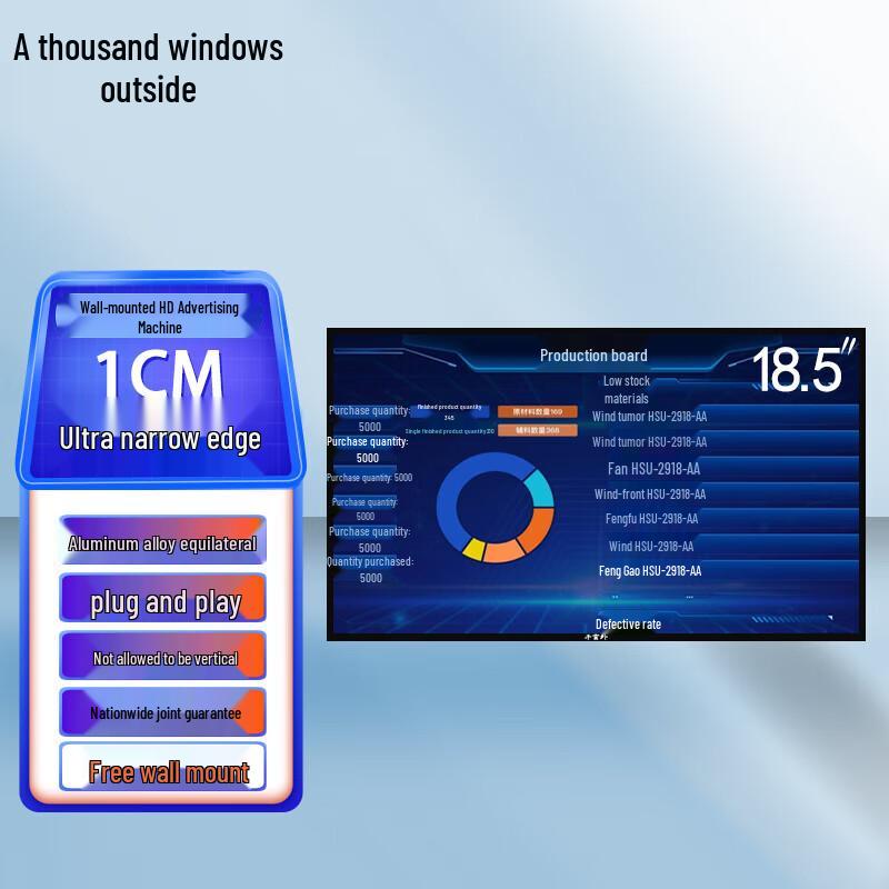 

18.5-inch Standalone USB Digital Signage Display CN plug (adapter included)