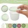 A25F-Small Silicone Snack Containers 4 Pack 4 Oz Reusable Food Storage Containers Bento Lunch Pots With Lids