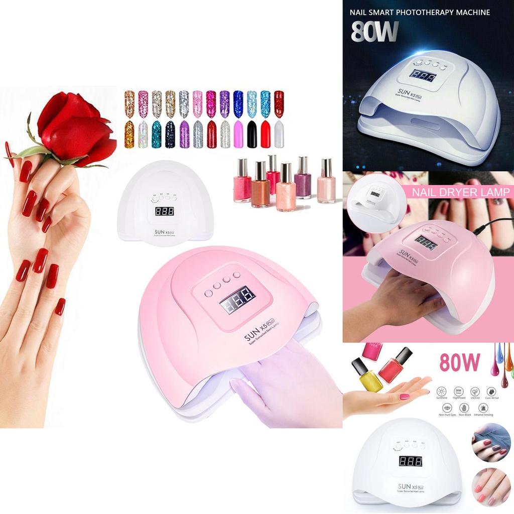 Professional Sun-x5plus 80w Nail Lamp Uv Led Light With Auto Sensor For Gel Curing