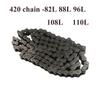420-82L 88L 96L108L110L Chain Is Suitable for ATV Off-road Motorcycle Modification, Universal Thick Chain 420 Reinforced Chain R