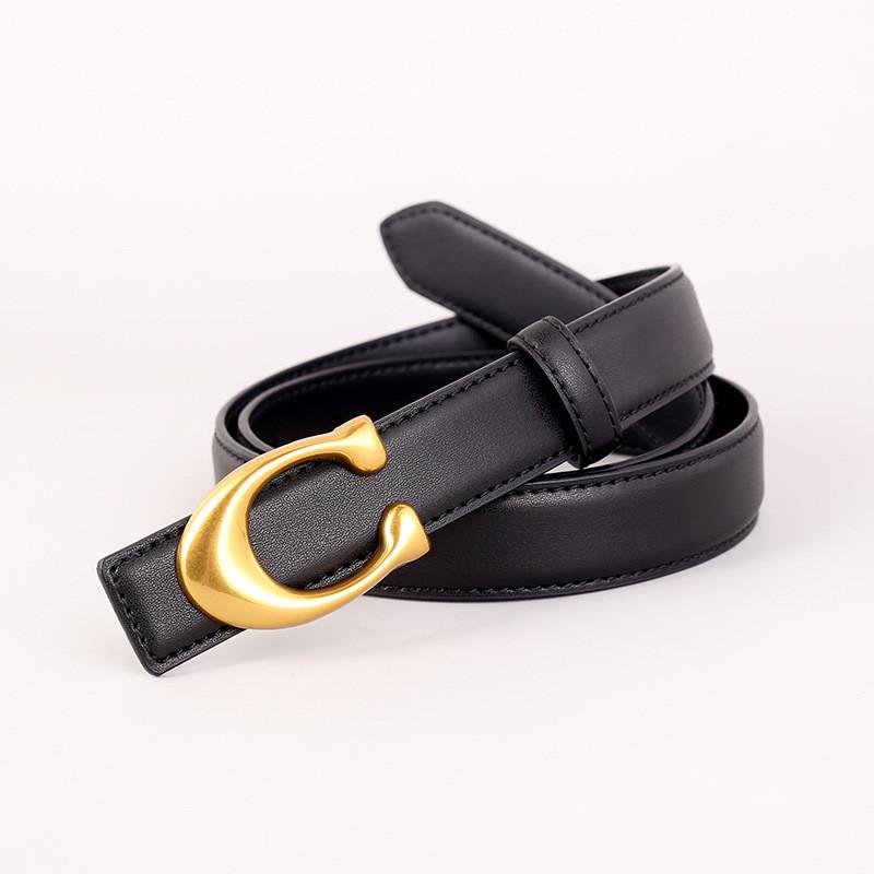 Womens Highquality Leather Waist Belt With Snap Fastener For Elegant Outfits Style A