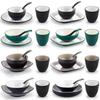 JunDingYing Retro Bark Pattern Porcelain Tableware Set