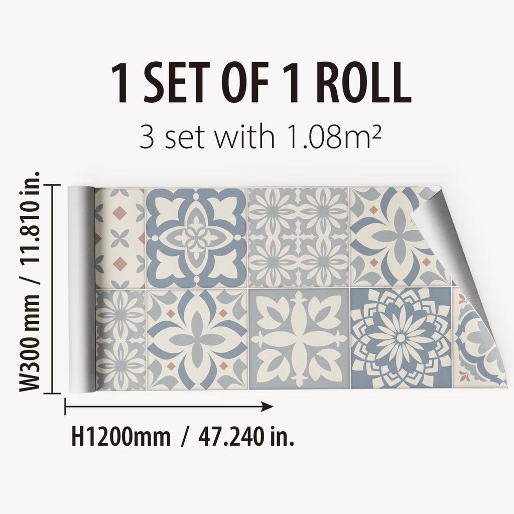 Bohemian Style Thickened Kitchen Sticker Waterproof Self-Adhesive Kitchen And Bathroom Wall Sticker Home Decoration Ethnic Pattern Wall Sticker