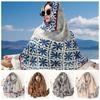 Cotton Ethnic Style Yarn Shawl Long Square Hijab Scarf Sweet Big Pattern Headscarf  Vacation
